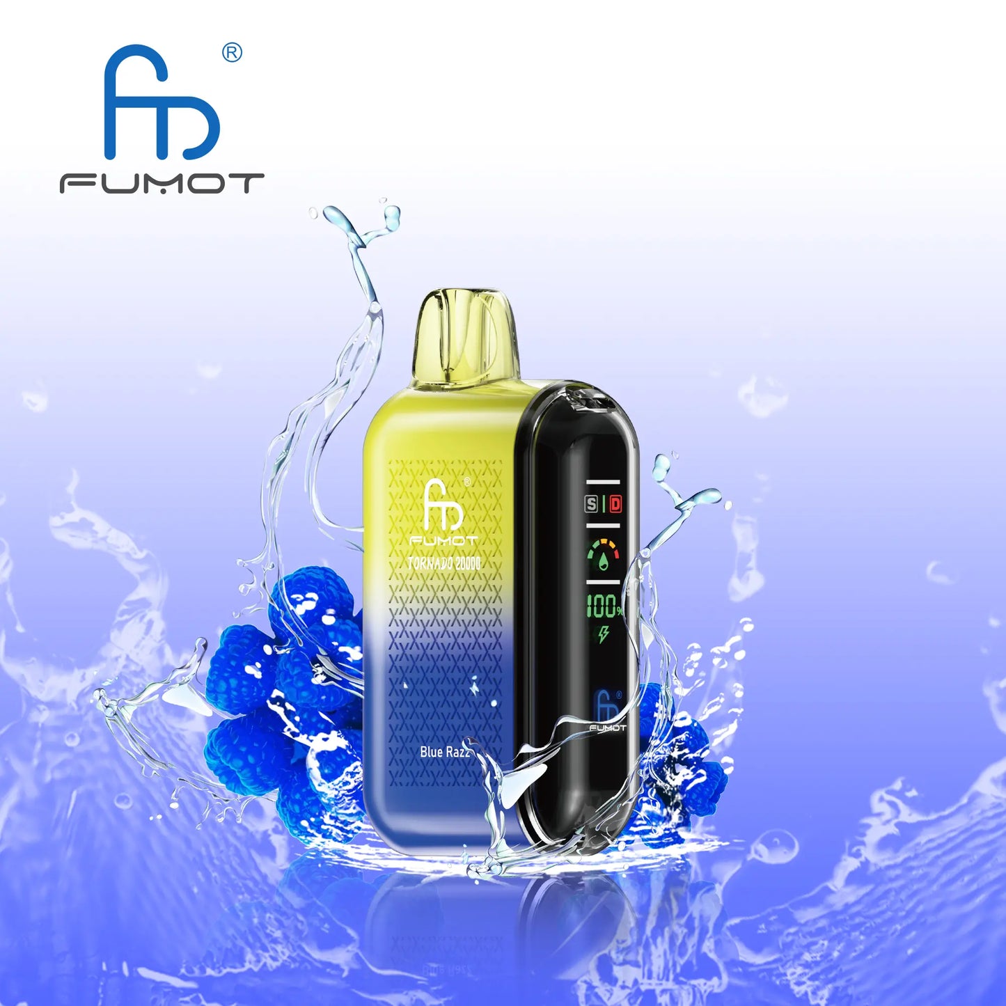 Fumot Tornado 20000 20K Puffs Vape Dual Mesh LED Display Disposable Vape