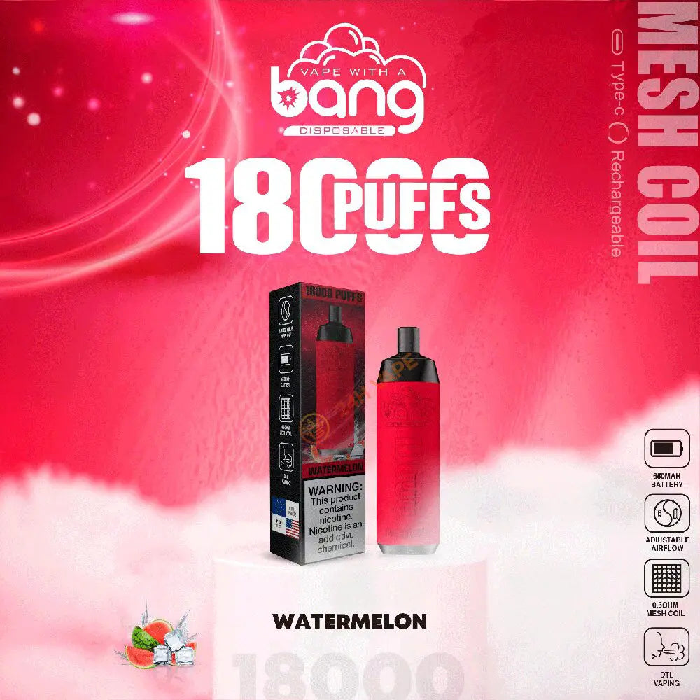 Bang Crown Bar 18000 Puffs 0% 2% 3% 5% Nicotine Leather Disposable Vape Pen