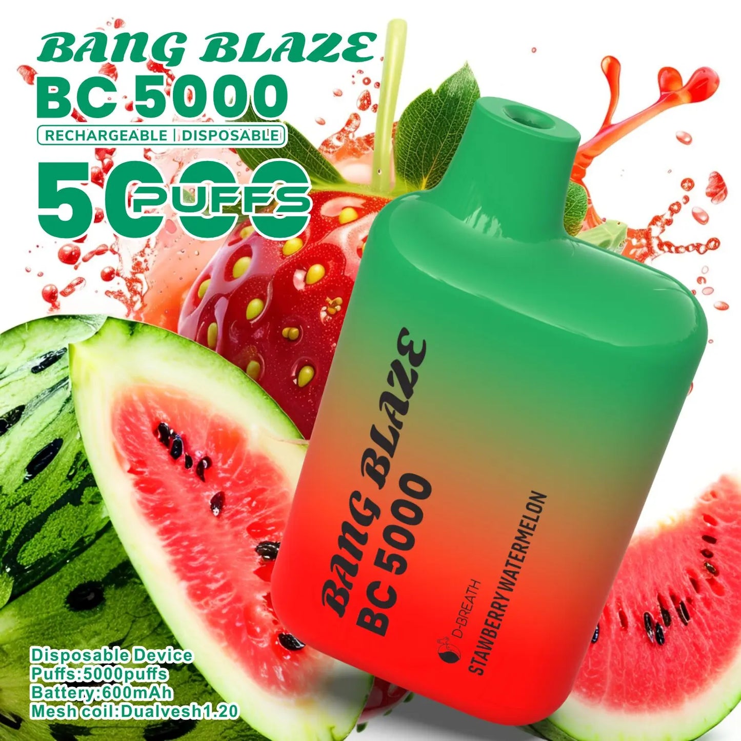 Bang Blaze BC5000 5K Puffs 2% 3% 5% Disposable Vape