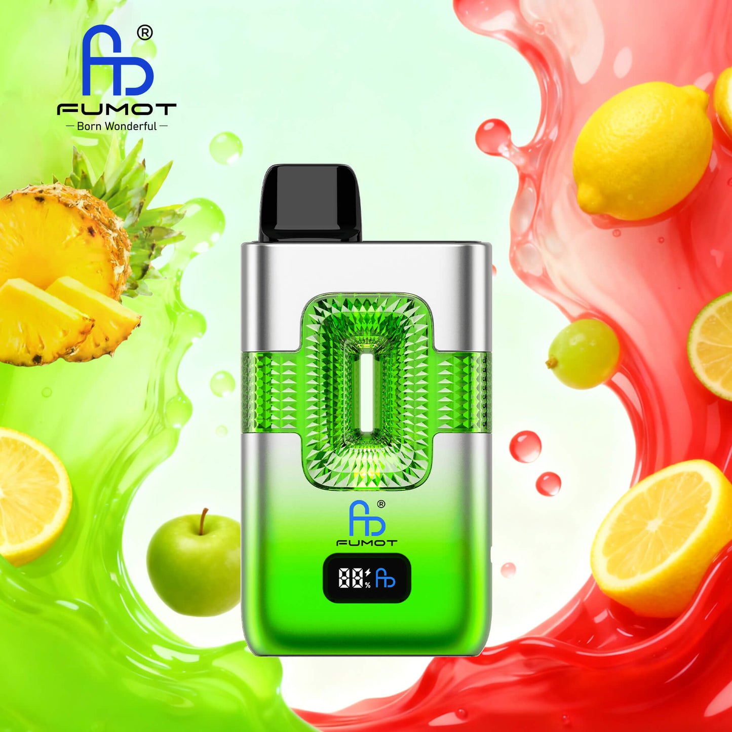 Fumot ECO 2in1 50000 50K Puffs Double Flavors Smart Display Original Rechargeable Disposable Vape