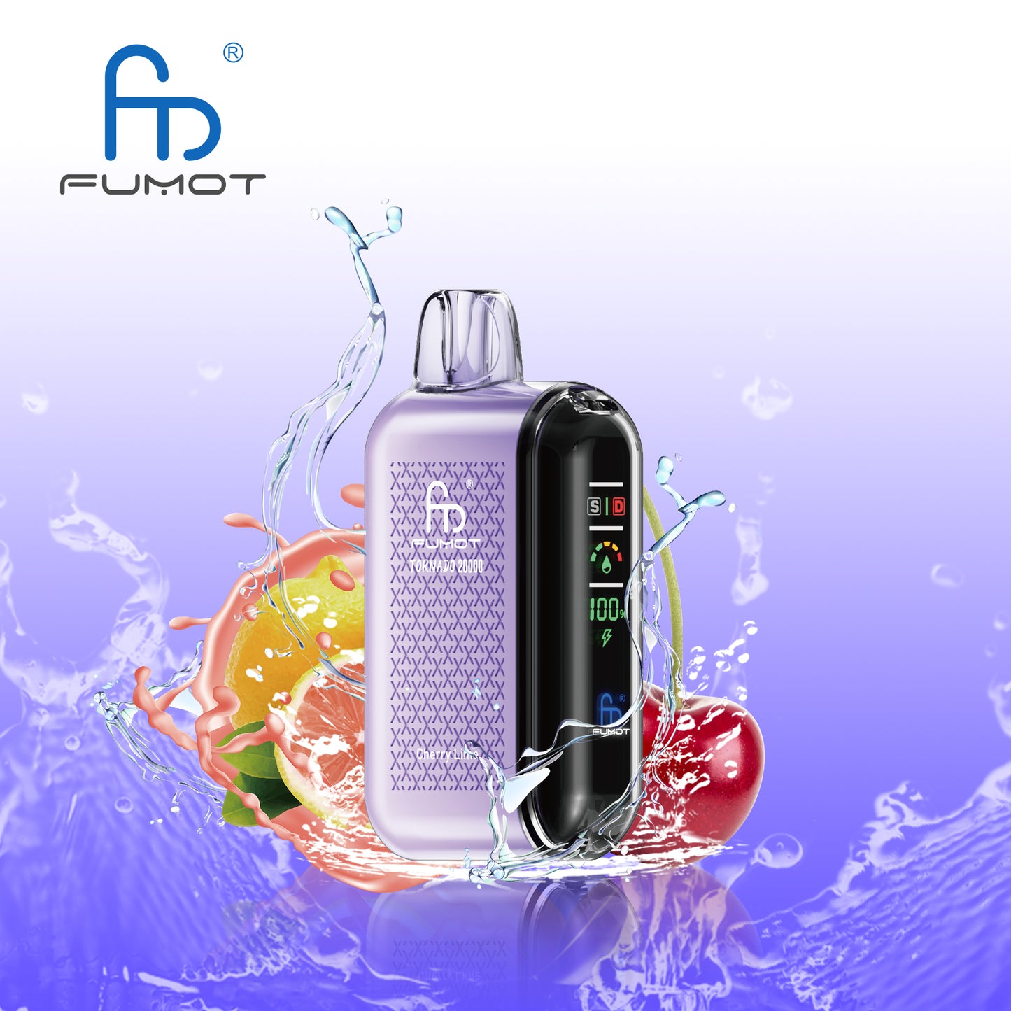 Fumot Tornado 20000 20K Puffs Vape Dual Mesh LED Display Disposable Vape
