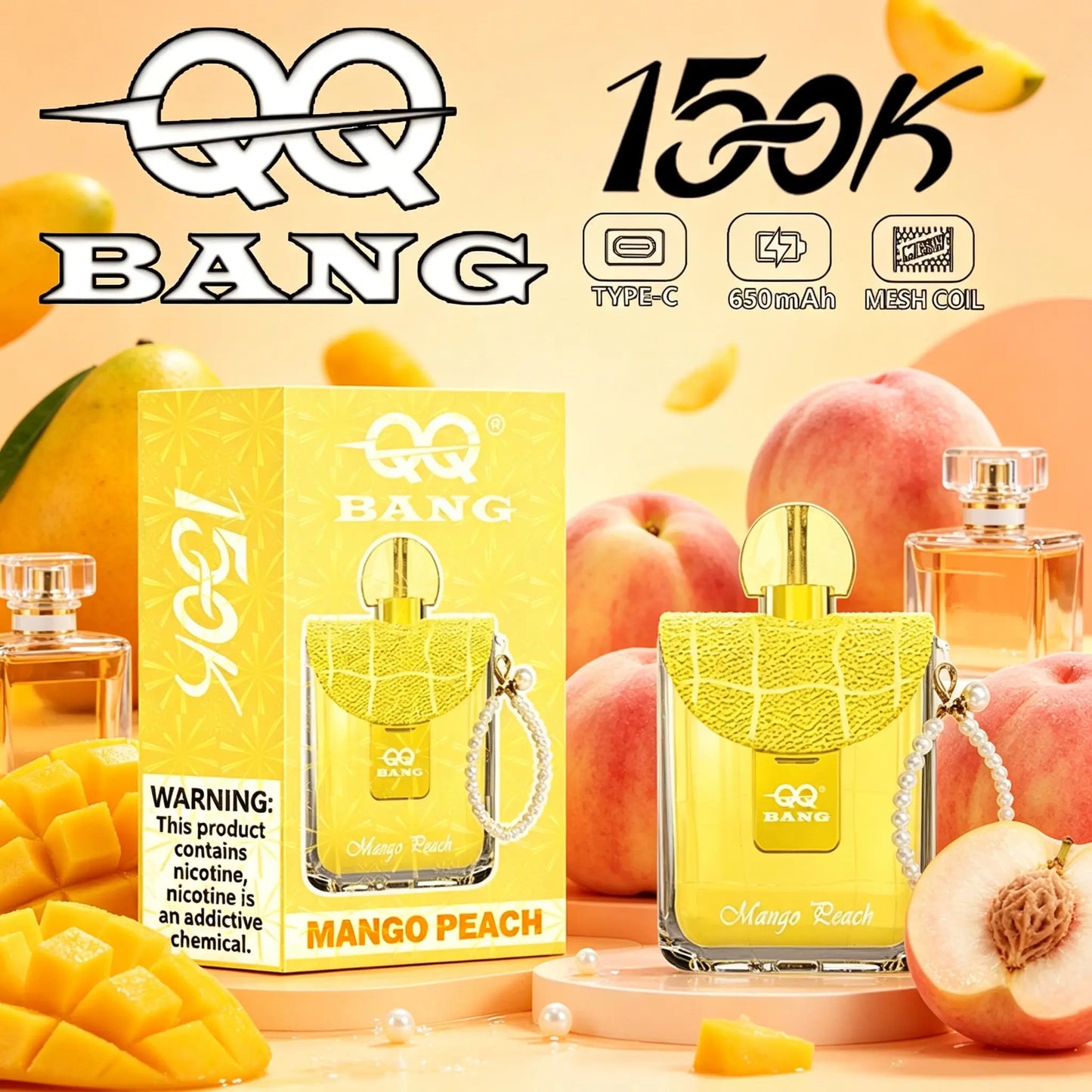 QQ Bang 150K Disposable Vape|Type-C Rechargeable Portable E-Cigarette