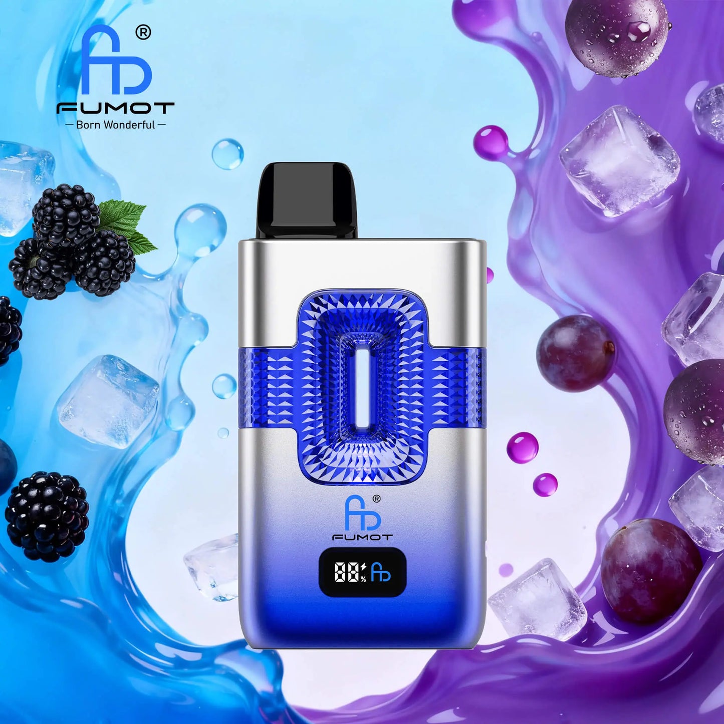 Fumot ECO 2in1 50000 50K Puffs Double Flavors Smart Display Original Rechargeable Disposable Vape