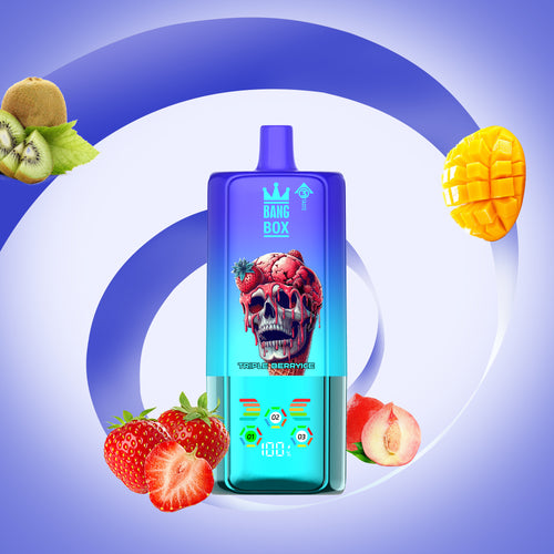 BANG BOX 80000 Puffs 3 in1 Flavor Disposable Vape - Triple Berry Ice + Mango Peach + Strawberry Kiwi