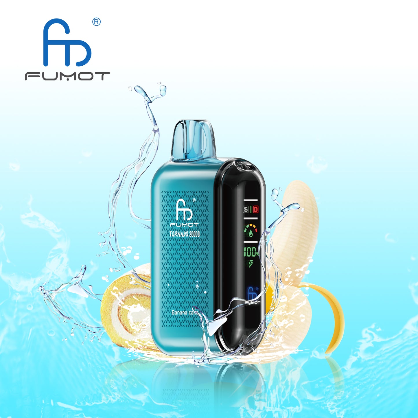 Fumot Tornado 20000 20K Puffs Vape Dual Mesh LED Display Disposable Vape