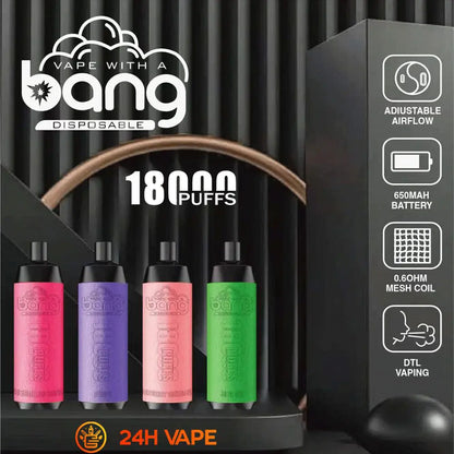 Bang Crown Bar 18000 Puffs 0% 2% 3% 5% Nicotine Leather Disposable Vape Pen