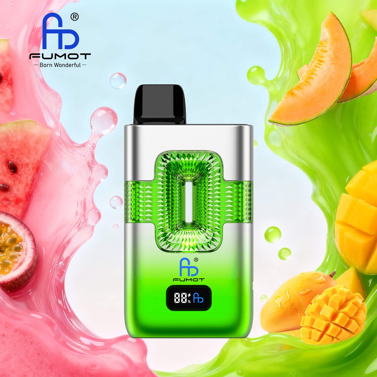Fumot ECO 2in1 50000 50K Puffs Double Flavors Smart Display Original Rechargeable Disposable Vape