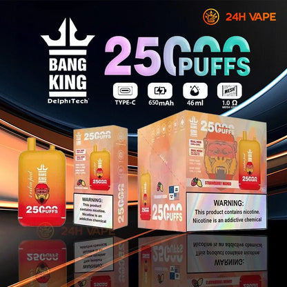 Bang King 25000 Puffs 0% 2% 3% 5% Nicotine Double Warehouser Disposable Vape Pod