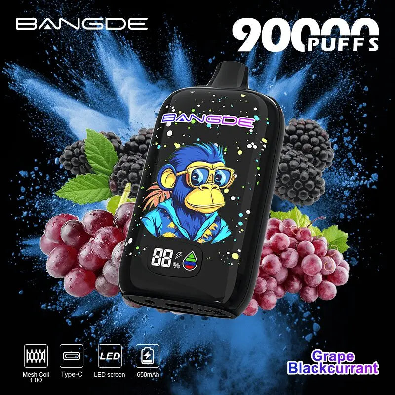 Bang DE 90000 90K Puffs Disposable Vape|Type-C Rechargeable LCD Display E-Cigarette