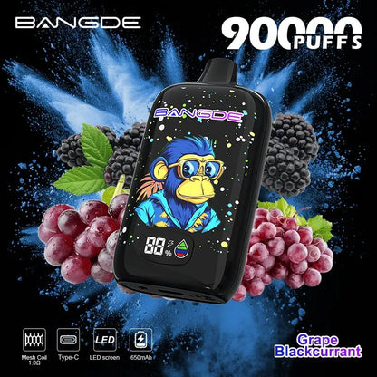 Bang DE 90000 90K Puffs Disposable Vape|Type-C Rechargeable LCD Display E-Cigarette