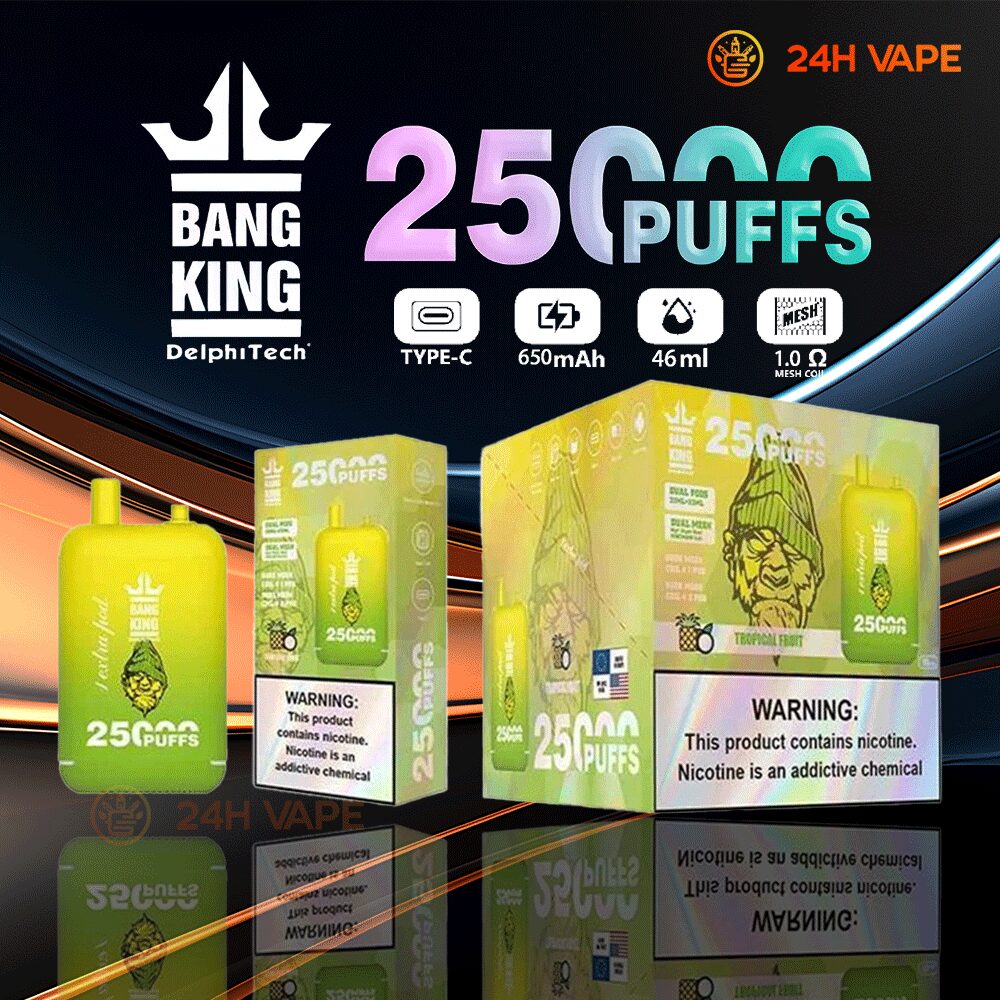 Bang King 25000 Puffs 0% 2% 3% 5% Nicotine Double Warehouser Disposable Vape Pod