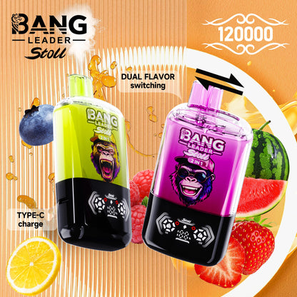 Bang Leader Stoll 120K 120000 Puffs Double Taste&Anti-Leak Design LED Display Disposable Vape