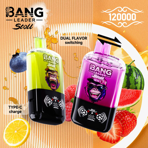 Bang Leader Stoll 120K 120000 Puffs Double Taste&Anti-Leak Design LED Display Disposable Vape